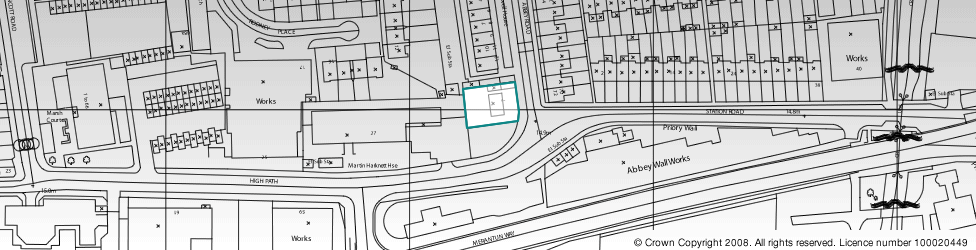 Map illustrating a plot of land suitable for development